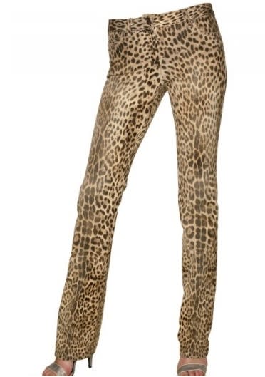 Roberto Cavalli Leopard Jeans, on sale for $351