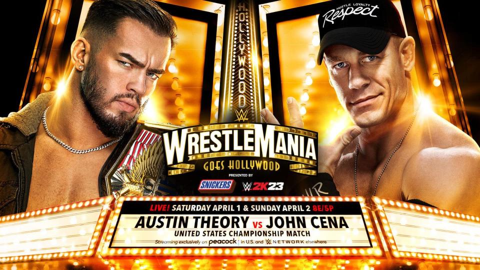 wwe wrestlemania 39 austin theory vs john cena