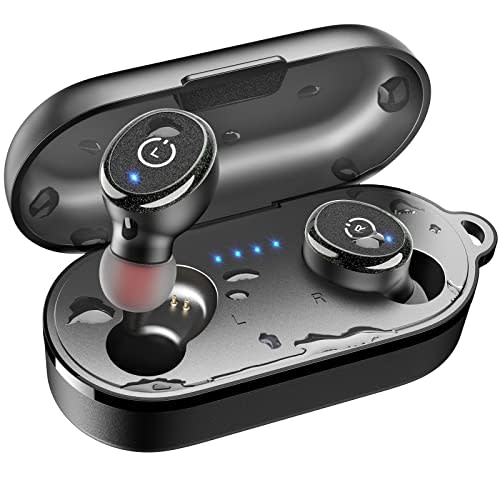 TOZO T10 Bluetooth 5.3 Wireless Earbuds with Wireless Charging Case IPX8 Waterproof Stereo Headphones in Ear Built in Mic Headset Premium Sound with Deep Bass for Sport Black (AMAZON)