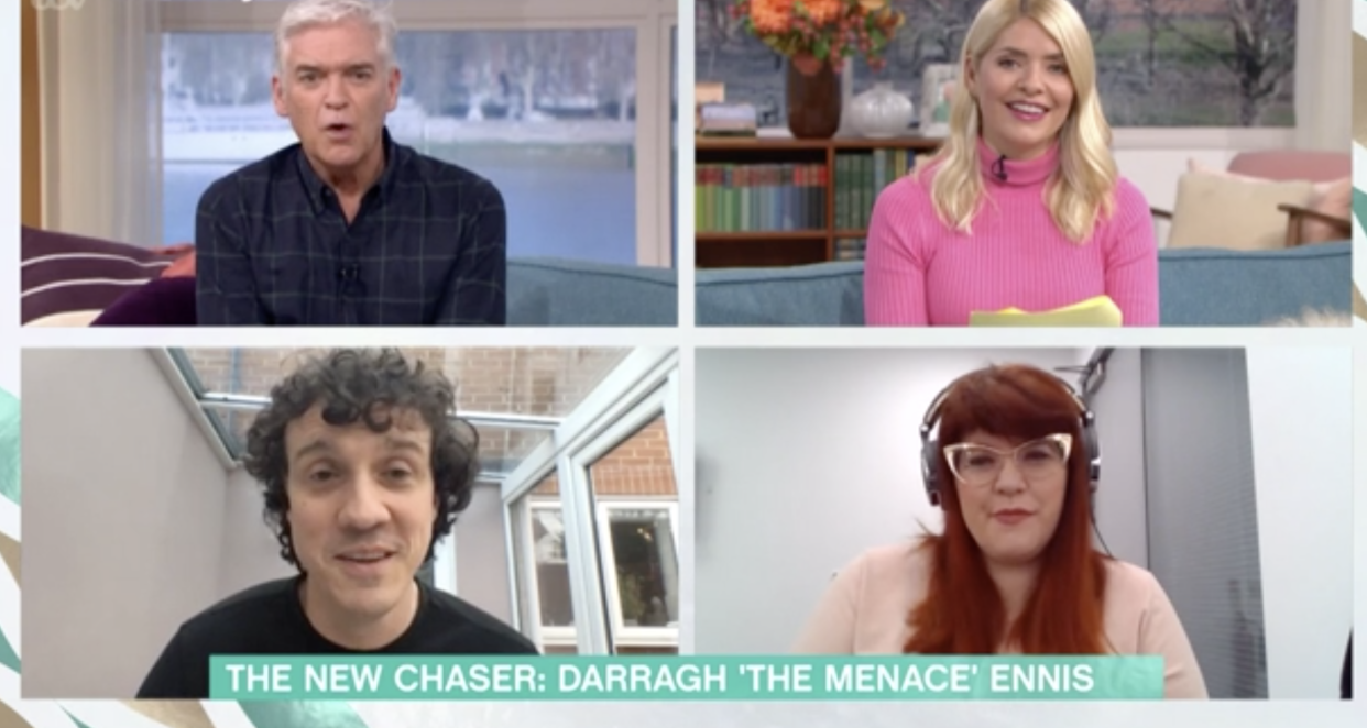 Darragh Ennis spoke about his journey to becoming a Chaser in a This Morning appearance. (ITV)