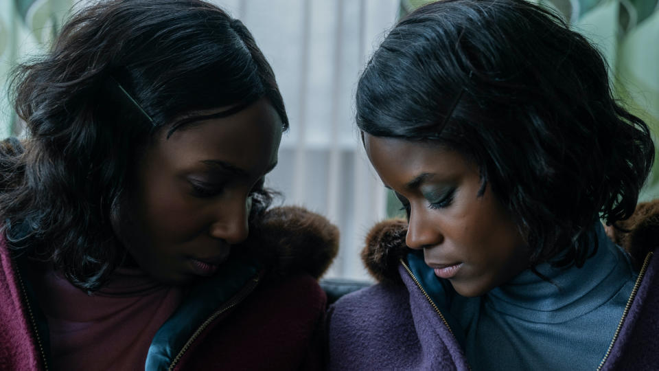 Tamara Lawrance as Jennifer Gibbons and Letitia Wright as June Gibbons in 'The Silent Twins'<span class="copyright">Lukasz Bak—Focus Features</span>