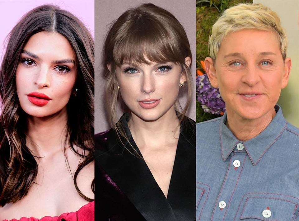 Emily Ratajkowski, Taylor Swift, Ellen DeGeneres