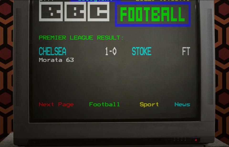 The match according to Ceefax