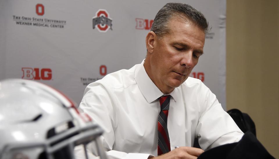 Urban Meyer’s fate at Ohio State could be determined on Wednesday. (AP)