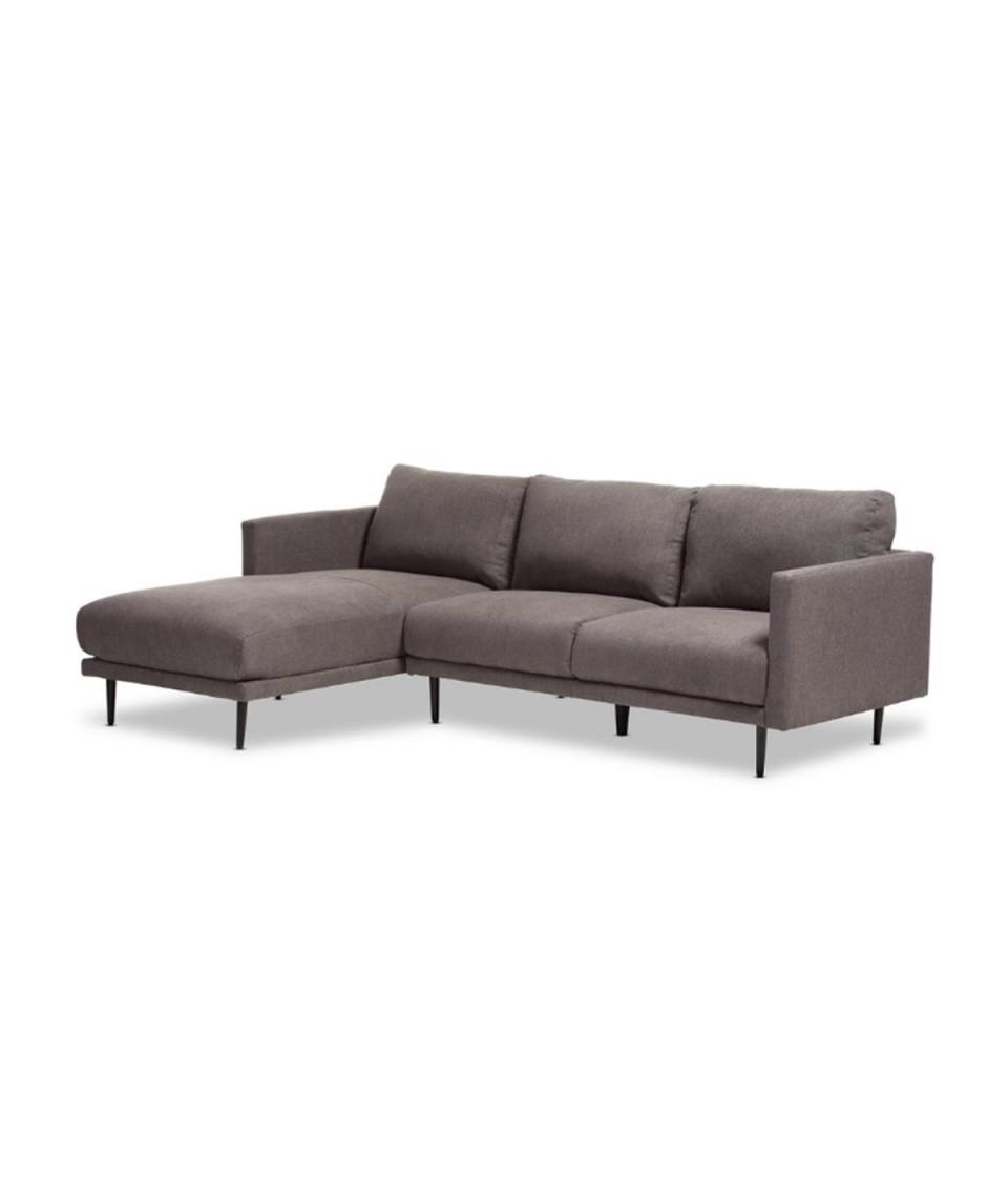 Riley 2-Piece Mid-Century Upholstered Sectional Sofa, $878