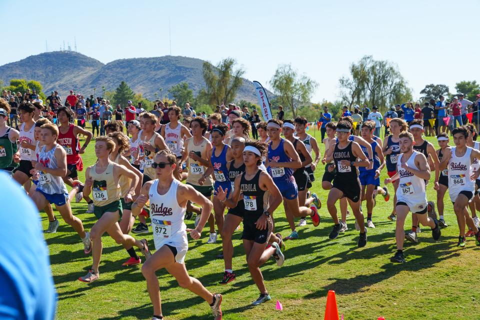 The AIA division 3 boys cross country championships begins at Creek Golf Course on Nov. 12, 2022 in Phoenix, AZ.