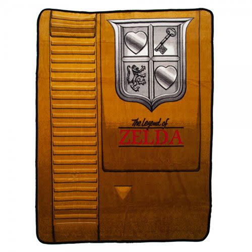 Nintendo Zelda Gold Cartridge Throw Blanket