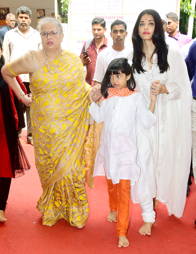 Aishwarya Rai Bachchan at Durga Puja