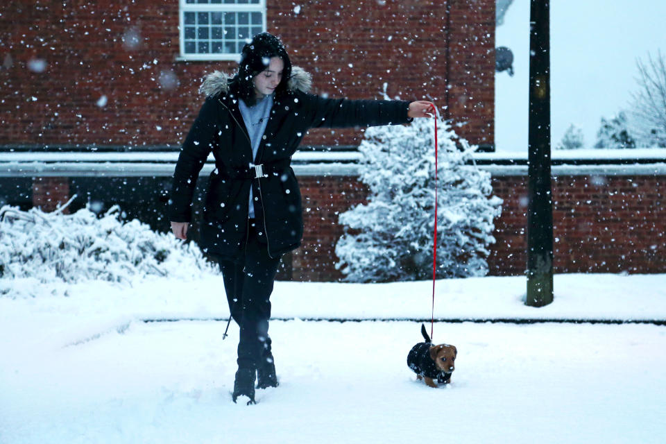 Bank Holiday Snowfall Blankets Parts Of The UK In The Aftermath of Storm Bella