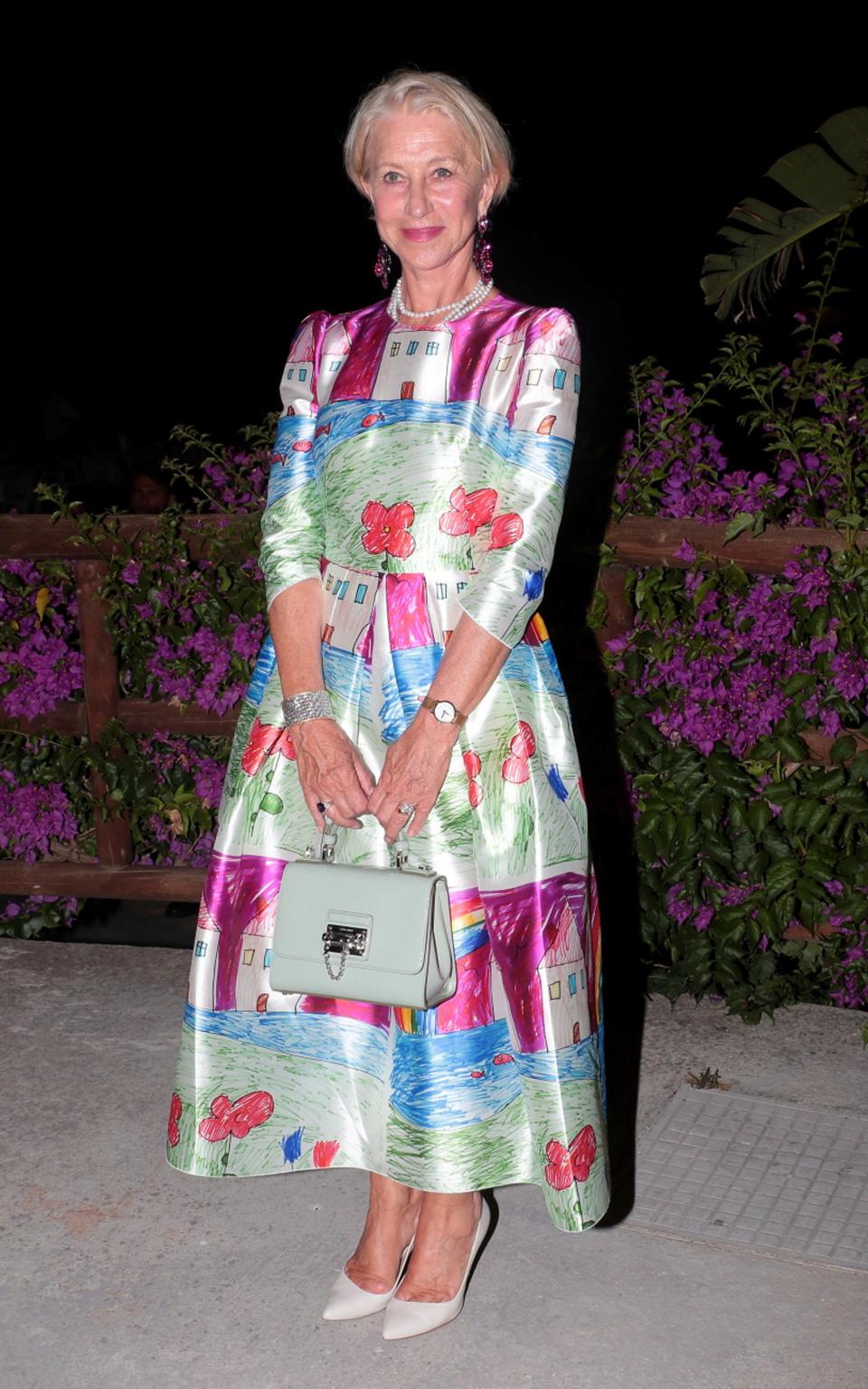 Helen Mirren wearing Dolce and Gabbana - Credit: Rex
