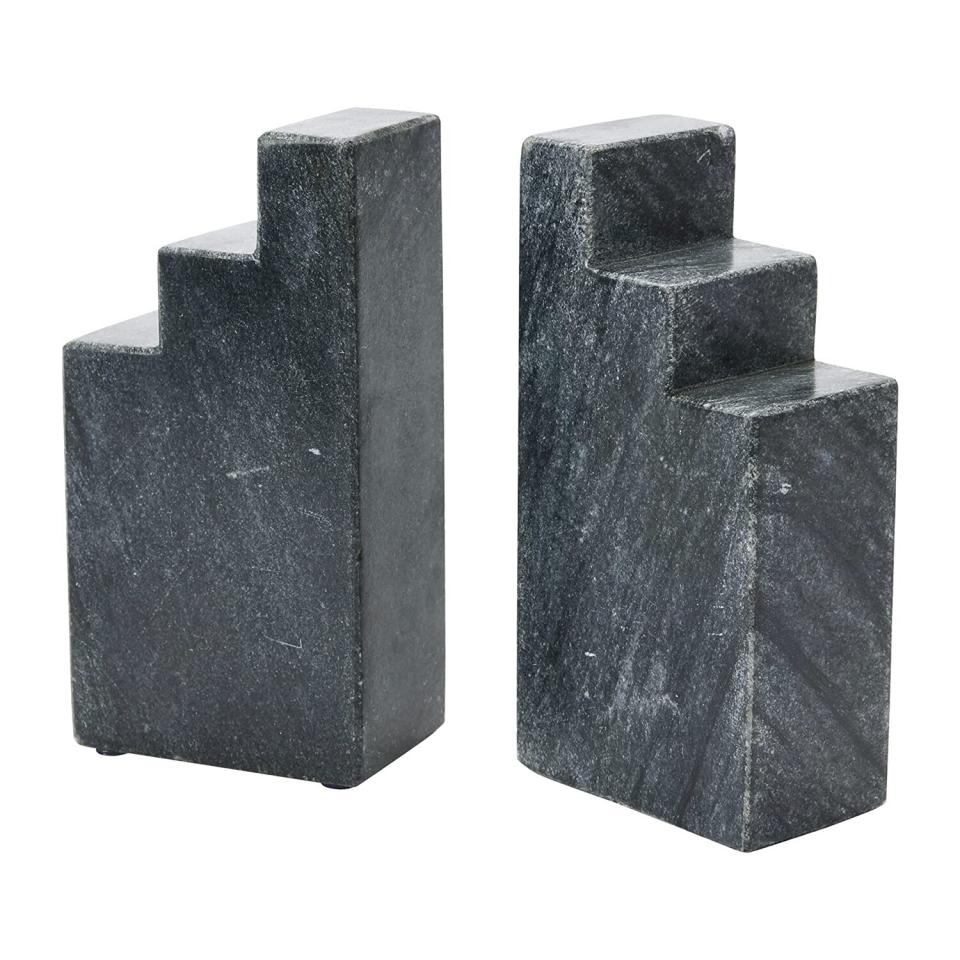 Main + Mesa Geometric Marble Bookends