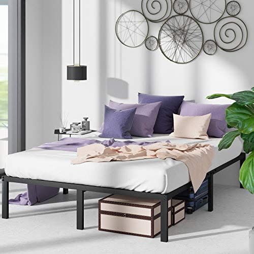 34) Yelena 14 Inch Metal Platform Bed Frame - Queen