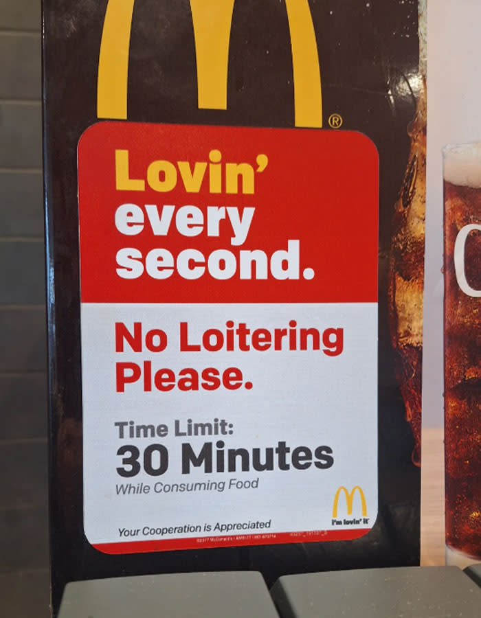 A similar sign at McDonald’s. Reddit/ Desperate_Guess_6201