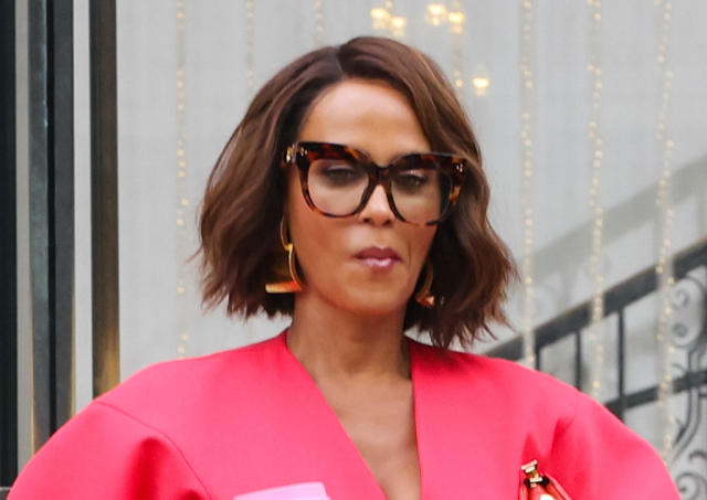 Nicole Ari Parker Is Bursting With Color in a Hot Pink Top, Yellow