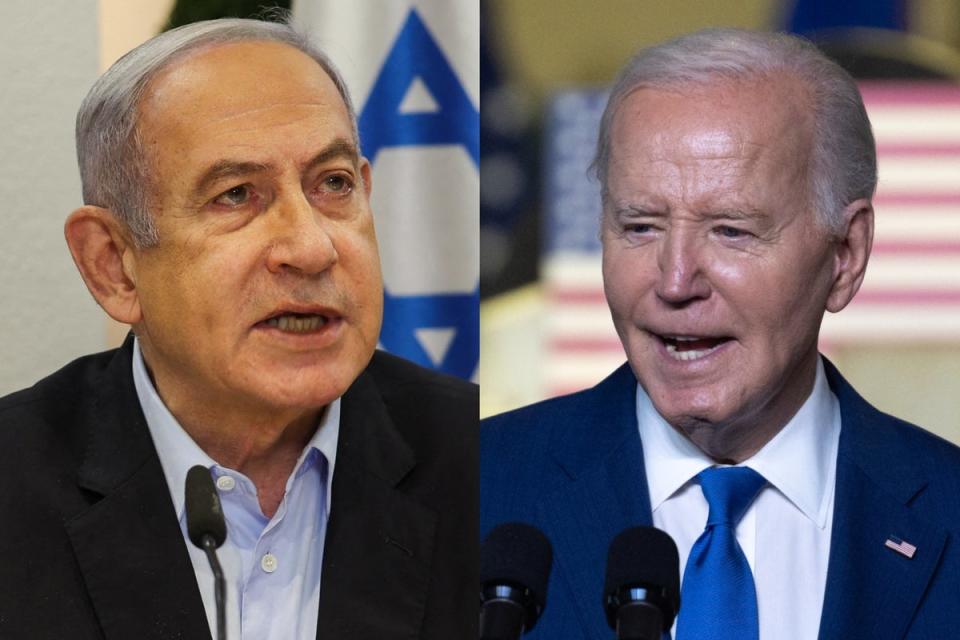 Benjamin Netanyahu and Joe Biden (Getty)