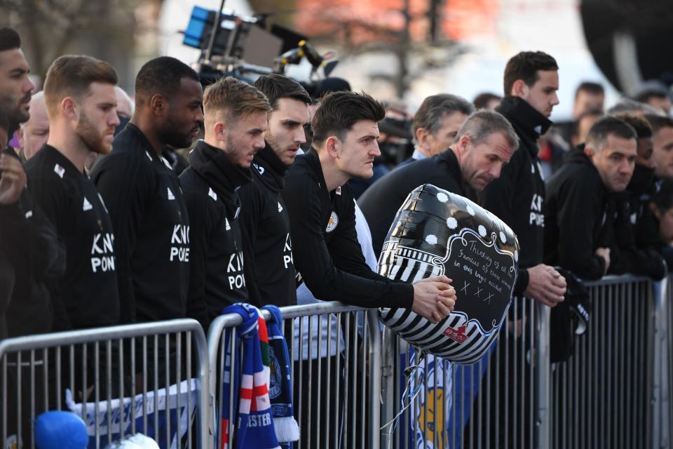Leicester players and supporters turn out in tribute