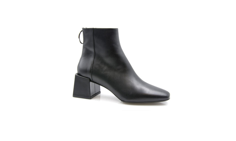 <p>Lara bootie, $350, <a rel="nofollow noopener" href="http://www.viaspiga.com/Shopping/ProductDetails.aspx?p=EC2507851&pg=5255378" target="_blank" data-ylk="slk:viaspiga.com;elm:context_link;itc:0;sec:content-canvas" class="link ">viaspiga.com</a> </p>