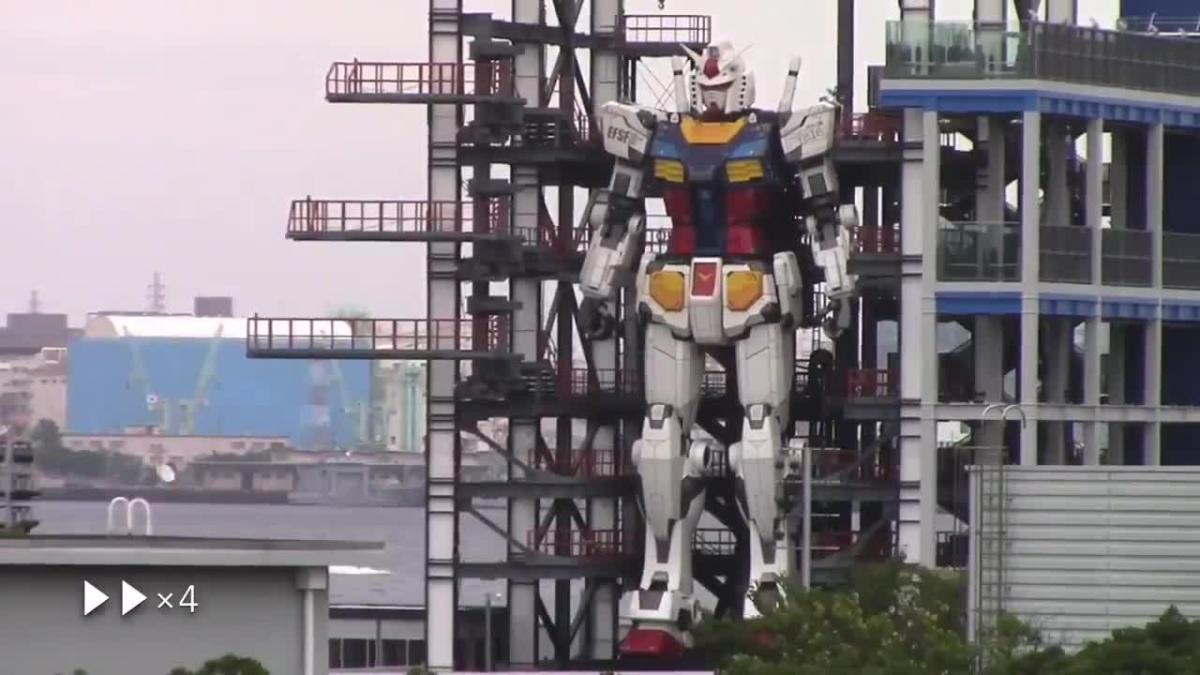 It's Alive! 25-Ton Gundam Robot Moves for First Time in Yokohama