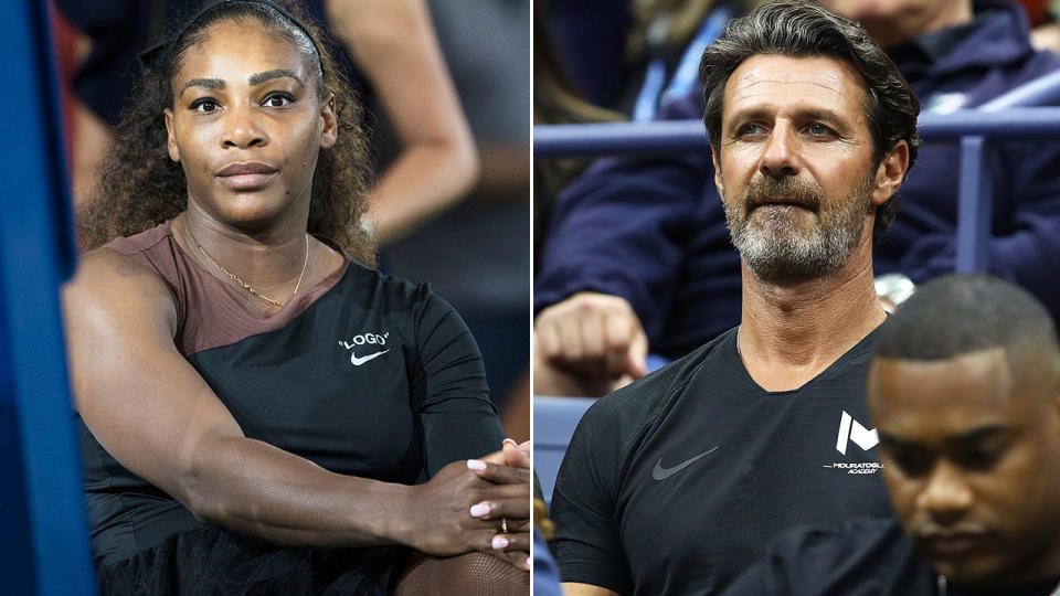 Serena and Mouratoglou. Image: Getty