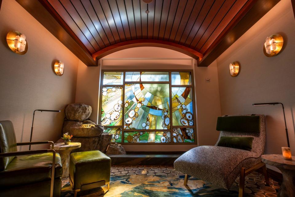 Tenaya Stone Spa at Disney's Grand Californian Hotel & Spa draws inspiration from nature, Native cultures and Craftsman  style.