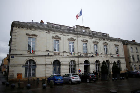 A view shows the city hall in Sable-sur-Sarthe, western France, January 31, 2017. In Sable-sur Sarthe, a farming town of 13,000 where Francois Fillon, 2017 presidential candidate of the French centre-right, has been the dominant figure since launching himself on a 30-year career in public life which led to a five-year spell as prime minister, Fillon’s scandal over his wife’s work is on everyone's minds. Picture taken January 31, 2017. REUTERS/Stephane Mahe