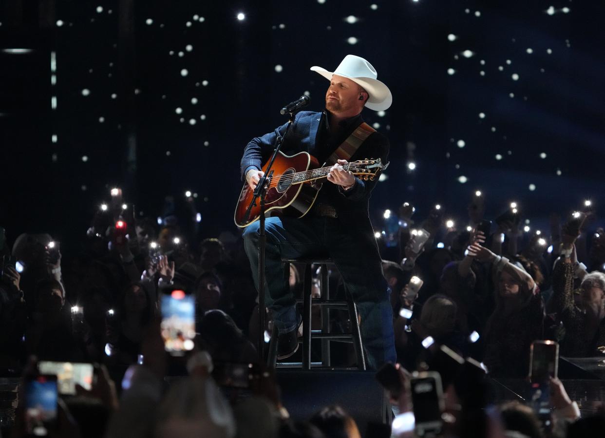 Cody Johnson performs at the CMT Awards in Austin in April 2023. Johnson will headline the second edition of Georgetown's Two Step Inn.