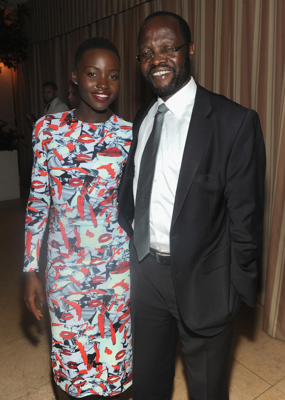 Lupita Nyong’o and her father, Peter Anyang’ Nyong’o. (Photo: Getty Images)