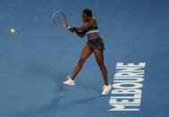 Tennis - Australian Open - Fourth Round - Melbourne Park, Melbourne, Australia, January 21, 2019. Sloane Stephens of the U.S. in action during the match against Russia’s Anastasia Pavlyuchenkova. REUTERS/Adnan Abidi