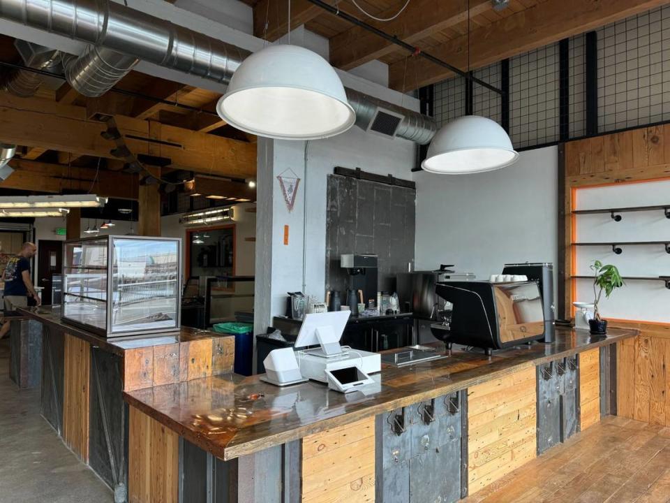 The cafe and coffee shop space inside Mercato della Bonta, a restaurant and cafe in suite 128 of the Granary Building at 1211 Granary Ave. in Bellingham, Wash. on Wednesday, June 26, 2024.