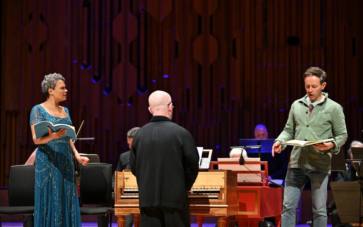 Rachel Redmond and Iestyn Davies in the Barbican's concert staging of Orlando