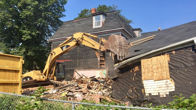 Demolition work begins, clearing space for new student residence