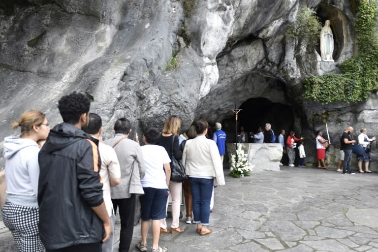 About 25,000 pilgrims from Europe, the Middle East and Asia braved rainy skies to attend the annual four-day gathering in Lourdes, France, on one of the most significant dates in the Christian calendar