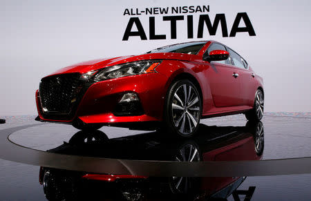 The 2019 Nissan Altima is displayed at the New York Auto Show in the Manhattan borough of New York City, New York, U.S., March 28, 2018. REUTERS/Brendan McDermid