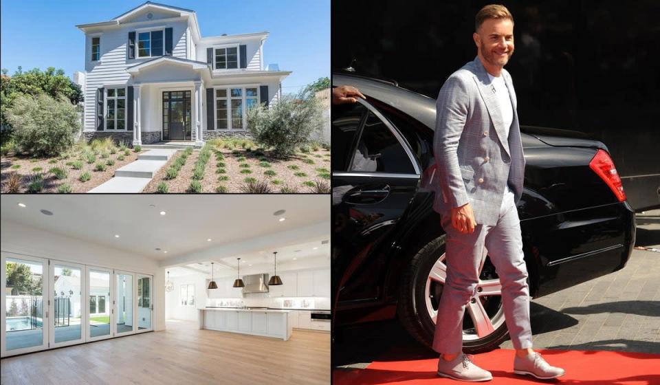 On the move?: Gary Barlow could be swapping Britain for California if his new home purchase is anything to go by. The Take That star owns a £2.3m village home in West Oxfordshire but paid £3.6m for this new-build mansion in a quiet street in sunny Santa Monica.<p></p><p><a href=
