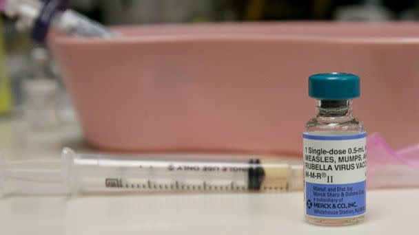 PHOTO: In this May 9, 2019 file photo MMR virus vaccine (measles, mumps, rubella) at Logan Square Health Center in Chicago. (Antonio Perez/Chicago Tribune/Tribune News Service via Getty Images, FILE)