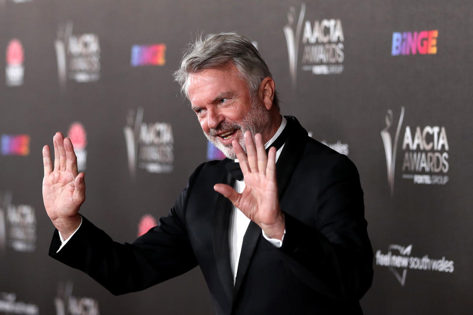 Sam Neill arrives at the AACTA Awards at the Sydney Opera House on Dec. 8, 2021, in Sydney, Australia. / Credit: Mark Metcalfe/Getty Images for AFI