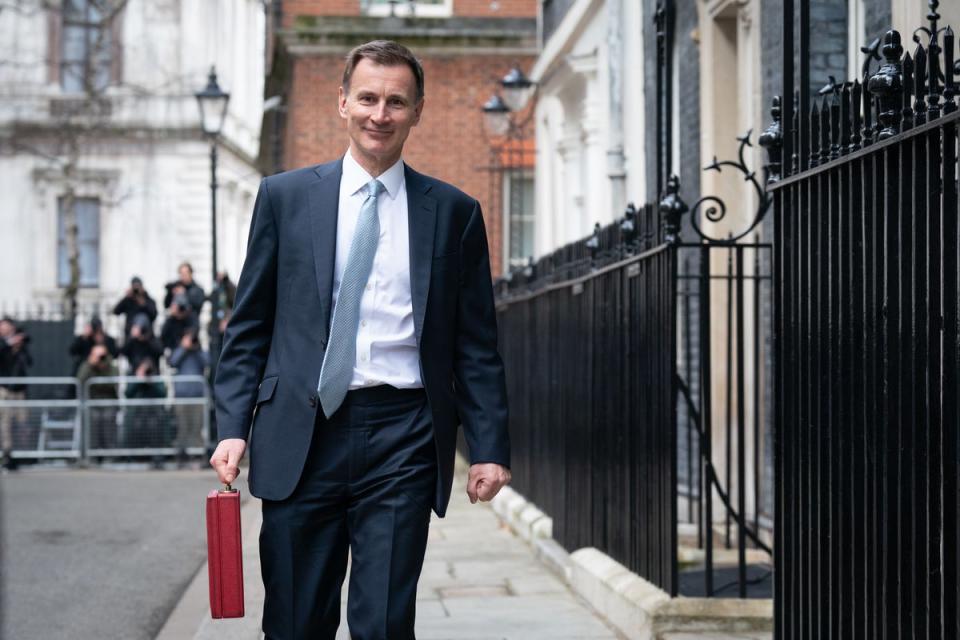 Chancellor Jeremy Hunt delivered the Budget on Wednesday (PA Wire)