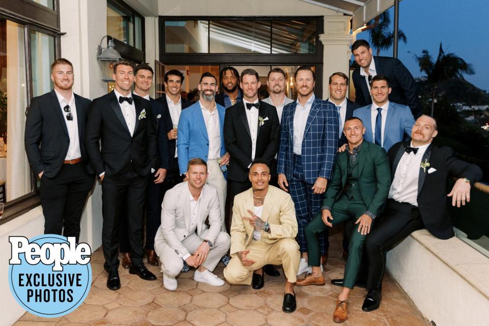 NFL Quarterback Ryan Griffin Weds Marissa Boyd Surrounded by His Teammates