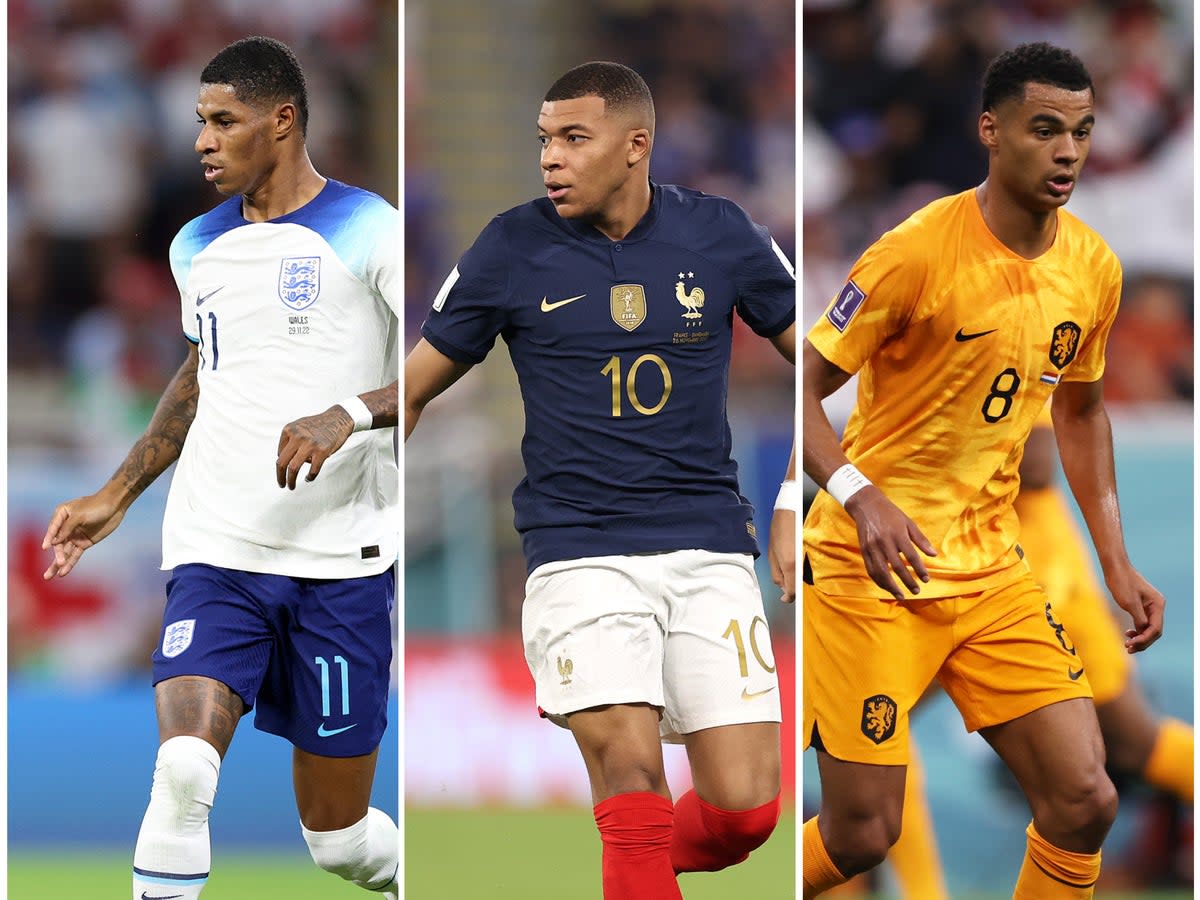 Some of the candidates for the 2022 Golden Boot (Getty/PA)