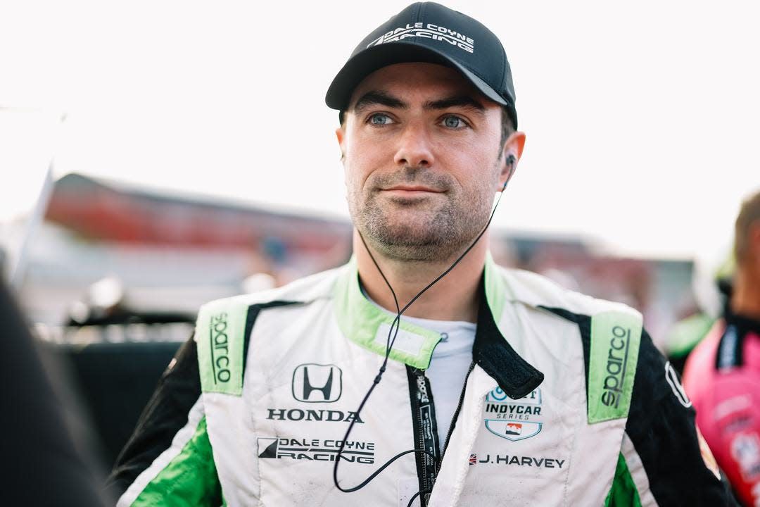 Jack Harvey has withdrawn from Sunday's IndyCar race at Iowa Speedway after running just 28 of Saturday night's 250 laps at the start of the doubleheader weekend. Harvey parked his No. 18 Honda shortly after the green flag due to debilitating back and neck pain.