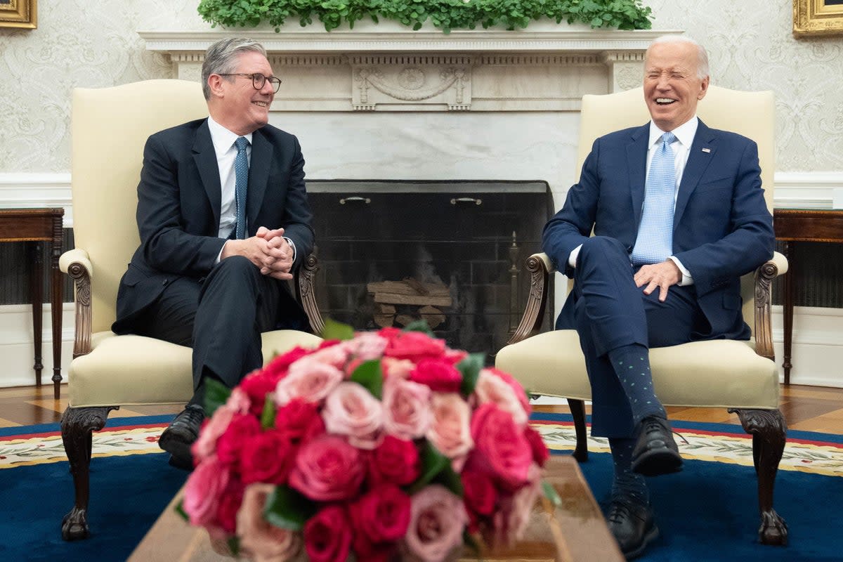 Starmer meets Joe Biden at the White House during a whirlwind first few days as prime minister (PA Wire)