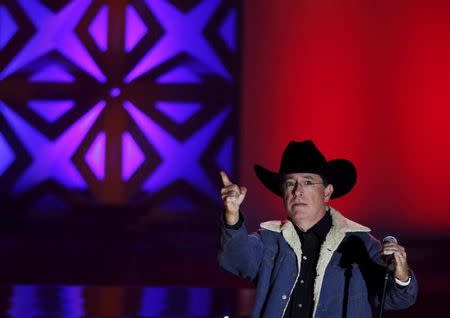 Stephen Colbert performs during the Songwriters Hall of Fame ceremony in New York, June 18, 2015. REUTERS/Shannon Stapleton