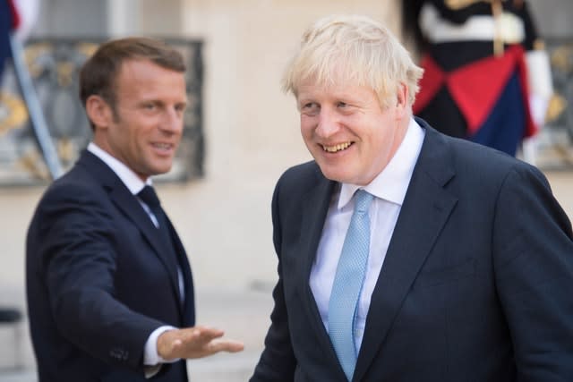 Emmanuel Macron and Boris Johnson