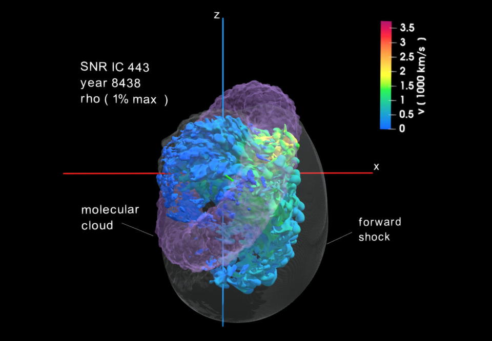 Supernova IC 443 Jellyfish Nebula the big picture