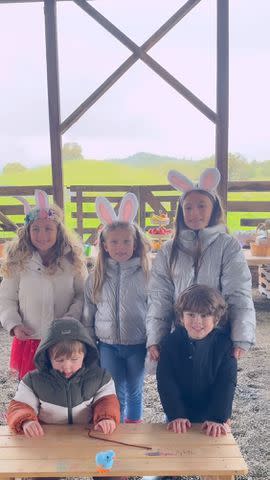 <p>Nikki Garcia/Instagram</p> Nikki Garcia's son Matteo poses with other children during a family day out to celebrate Easter on Saturday. Garcia posted a video of the day on Instagram Sunday.