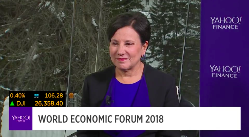 Former U.S. Commerce Secretary Penny Pritzker speaks with Yahoo Finance’s Andy Serwer and Jen Rogers at the World Economic Forum in Davos, Switzerland.