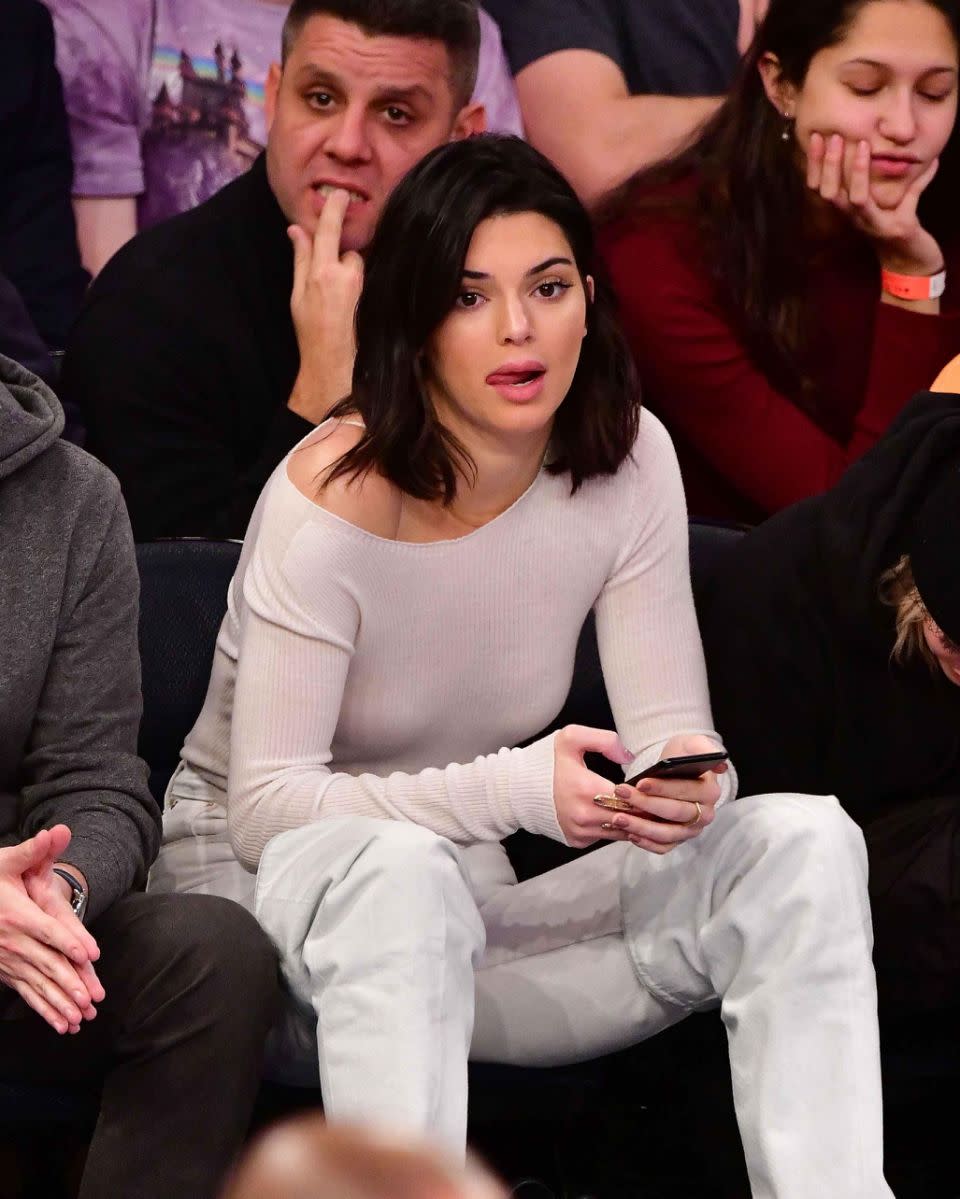 Could Kendall Jenner (here in NYC earlier this year) be expecting like her sisters? Source: Getty