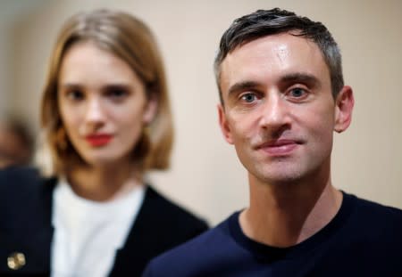 Designer Henry poses during an interview with Reuters as part of his Spring/Summer 2020 women's ready-to-wear collection presentation for fashion house Patou during Paris Fashion Week in Paris