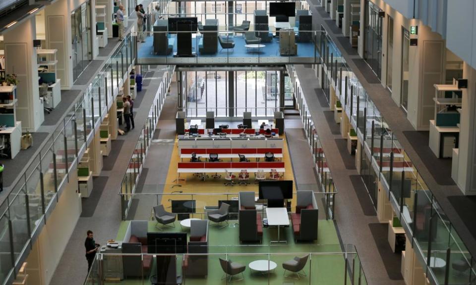 The atrium inside the Francis Crick Institute, which some people say makes noise travel to where they are working.