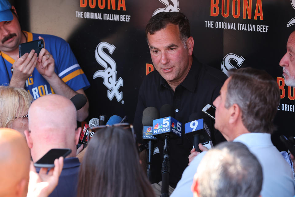 前芝加哥白襪總管Rick Hahn。（Photo by Michael Reaves/Getty Images）